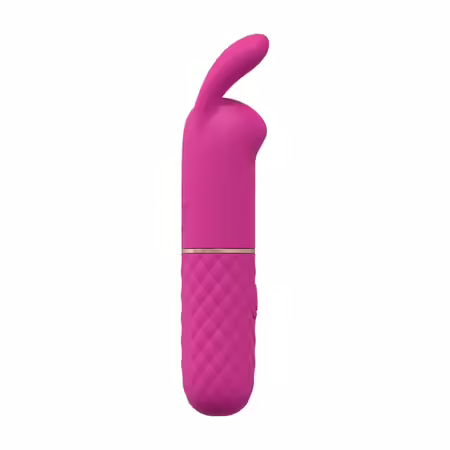Mini Rabbit Vibrator Pink компактен двузонен масажор, силикон