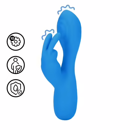 Loveline Mini Rabbit Vibrator Azure Desire компактен силиконов модел