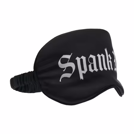 Spank Me сатен маска за черни очи Удобен модел с печат