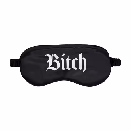 Bijoux Indiscrets Printed Satin Mask Black сатенна маска с печат