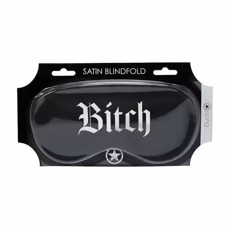 Bijoux Indiscrets Printed Satin Mask Black сатенна маска с печат