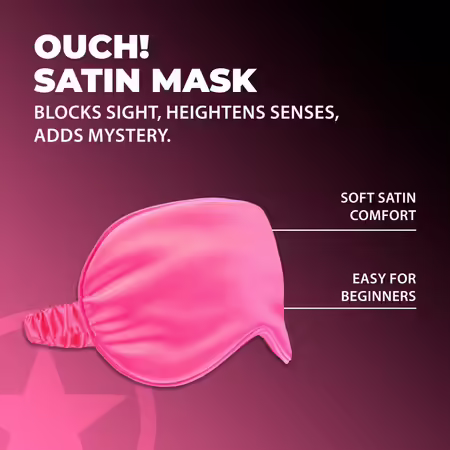 LoversPremium Satin Mask Pink копринена розова маска за очи