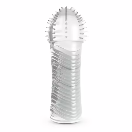 Ribbed Sleeve Transparent гъвкава интимно покритие 15,5 см