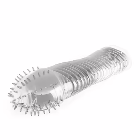 Ribbed Sleeve Transparent гъвкава интимно покритие 15,5 см