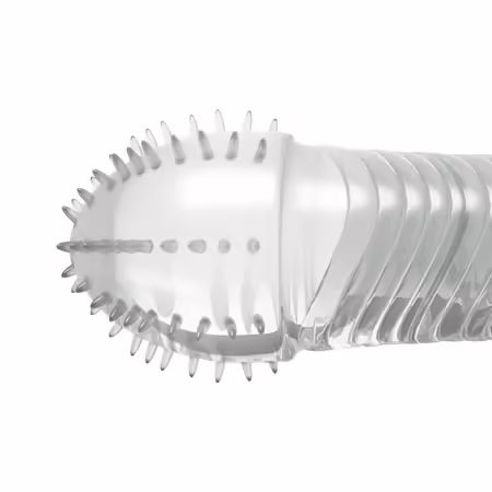 Ribbed Sleeve Transparent гъвкава интимно покритие 15,5 см