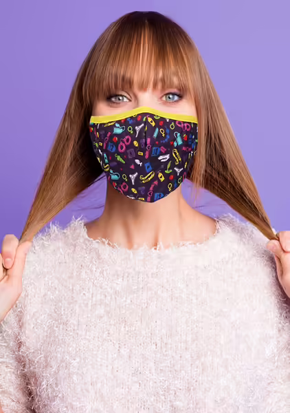 KINKY COLLECTION Mask Fashion Classic черна, регулируема, с филтър