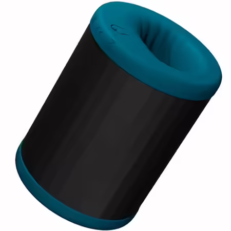 F2S™ TEAL Мъжка интимна машина, силикон, синьо, Bluetooth приложение