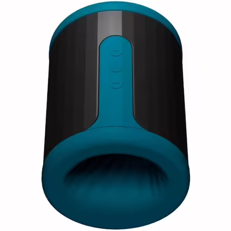 F2S™ TEAL Мъжка интимна машина, силикон, синьо, Bluetooth приложение