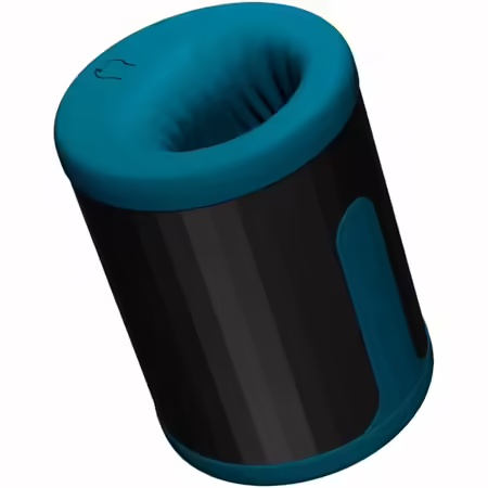 F2S™ TEAL Мъжка интимна машина, силикон, синьо, Bluetooth приложение
