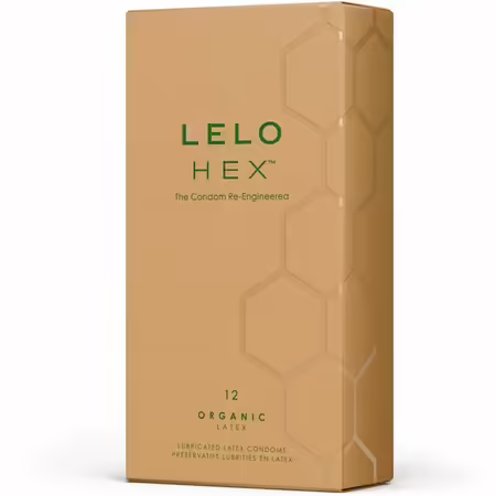 HEX Organic презервативи 12 бр., екологичен латекс, структура HEX