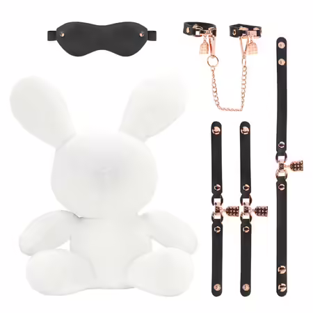 Shots Rabbit Bondage Velvet плюшен голям бял колекционерски талисман
