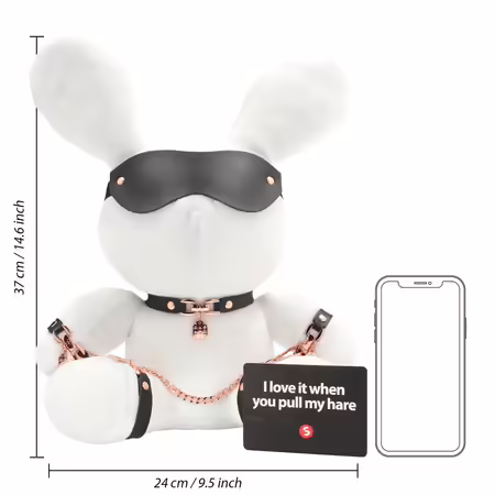 Shots Rabbit Bondage Velvet плюшен голям бял колекционерски талисман