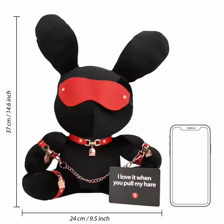 Rimba Rabbit Bondage Velvet плюшен голям черен декоративен модел