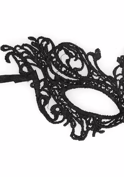 OUCH! Royal Black Lace Mask дантела маска за очи, черна