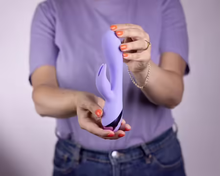 Loveline Digital Lavender силиконов заек модел, двойна стимулация