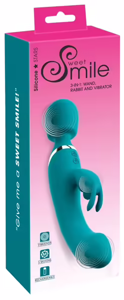 3in1 Wand Rabbit Vi мултифункционална интимна машина, лилава