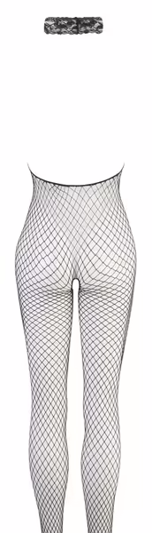 Cottelli Fantasy Catsuit S/M черна мрежа без гръб