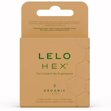 HEX Organic презервативи 3 бр., органичен латекс, L-аргинин