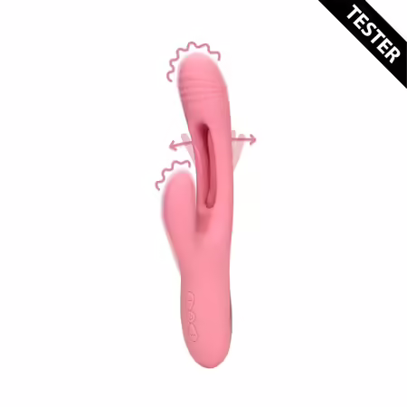 Loveline Pink Arabesque многофункционален модел G-точка с движещи се елементи