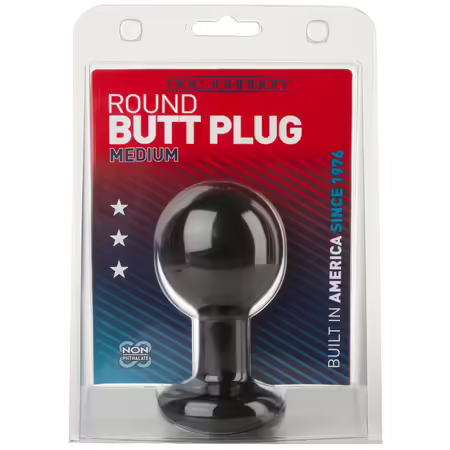 Round Plug Medium черен анатомична форма, Sil-A-Gel