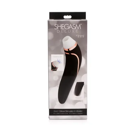 Shegasm Deluxe Dual-Ended Silicone Intimate Device, 11+7 Functions, Purple