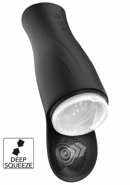 Deep Squeeze Nutbuster Triple Intimate Machine, 5 Vibration Modes, Black