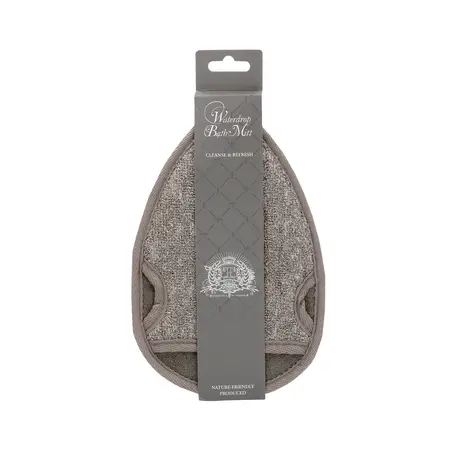 Touche Water Drop Bath Mitt Charcoal Hemp-Flax Exfoliating Glove