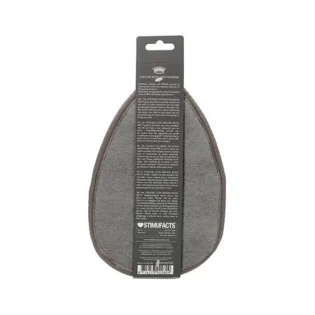 Touche Water Drop Bath Mitt Charcoal Hemp-Flax Exfoliating Glove