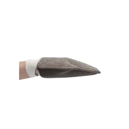 Touche Bath Glove with Cuff - Exfoliating Flax Hemp & Charcoal Care