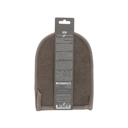 Touche Bath Mitt Flax & Hemp with Charcoal Dual-Sided Exfoliator
