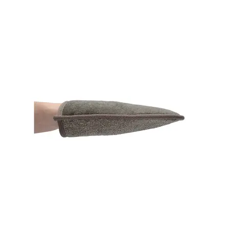 Touche Bath Mitt Flax & Hemp with Charcoal Dual-Sided Exfoliator