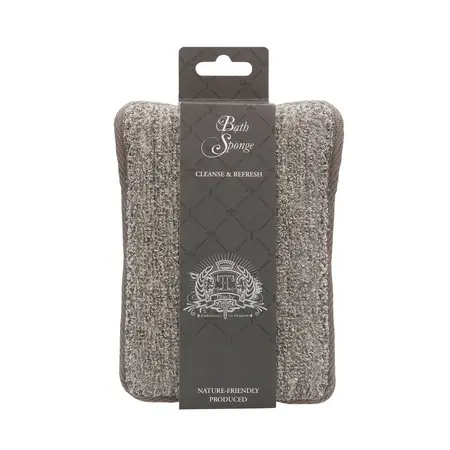 Touche Rectangle Bath Sponge Bamboo Charcoal & Flax Hemp Double-Sided