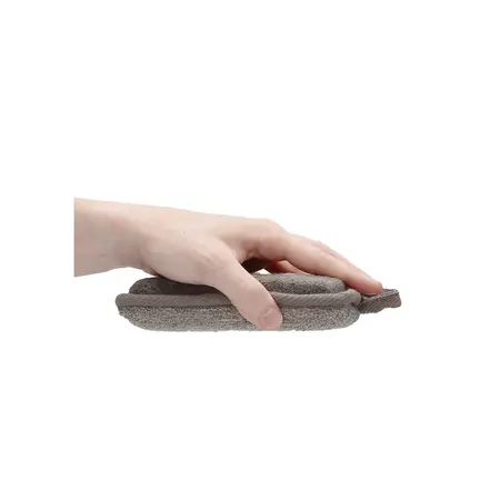 Touche Rectangle Bath Sponge Bamboo Charcoal & Flax Hemp Double-Sided