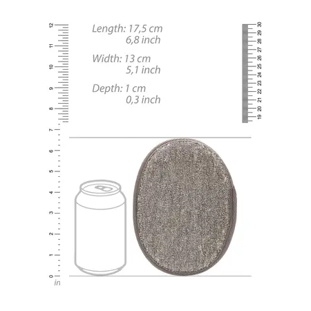 Touche Oval Bath Pad Bamboo Charcoal & Flax Universal Size