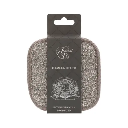 Touche Square Face Pad with Charcoal & Natural Hemp Fibers, Black