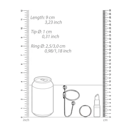 Mystim Stainless Steel Intimate Sounding Device 10 mm with Ball Tip