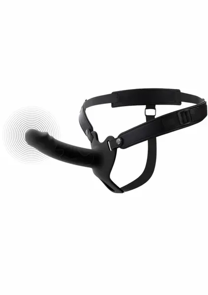 INFERNO Hollow Vibrating Strap-On Silicone 16 cm with Remote Control