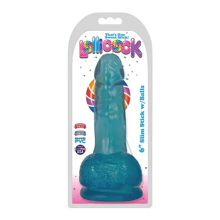 Slim Stick анатомично дилдо с вендуза, Berry Ice, 15 см