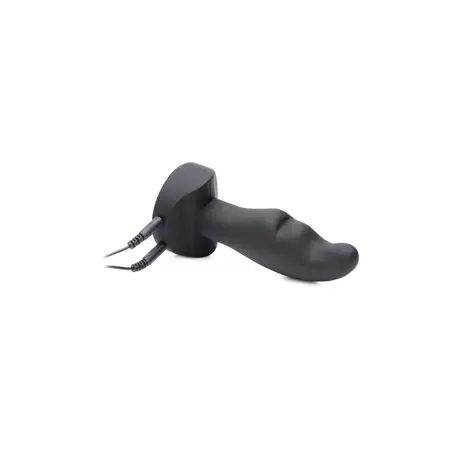 Zeus Electro Zinger Ribbed Silicone E-Stim Plug - Conductive, Medium