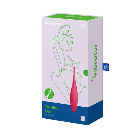 Satisfyer Twirling Fun Tip Vibrator - Compact, Waterproof, Magenta