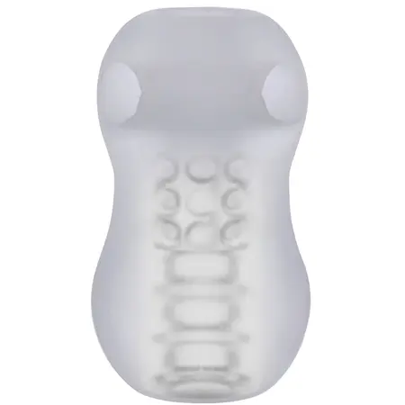 Doc Johnson GoodHead Helping Head Pro Frosted Vibrating Sleeve 3”