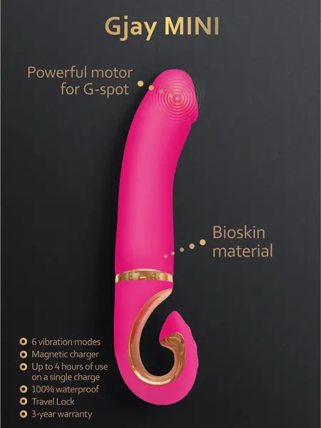 Gvibe Gjay Mini Wildberry - Compact Intimate Device, 6 Modes, Bioskin