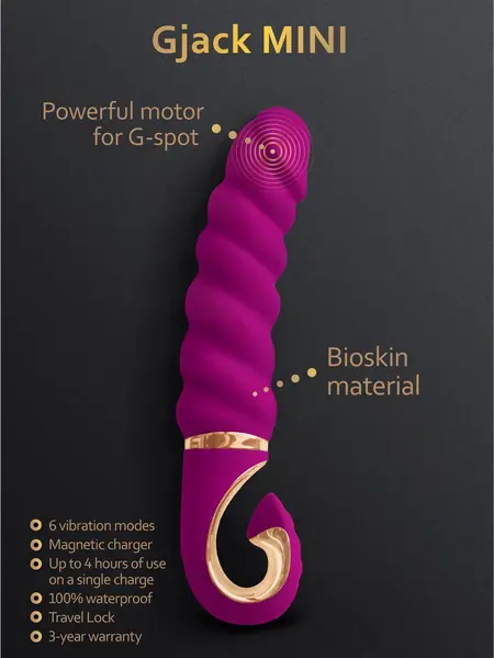 Gvibe Gjack Mini Sweet Raspberry Compact Intimate Device Bioskin