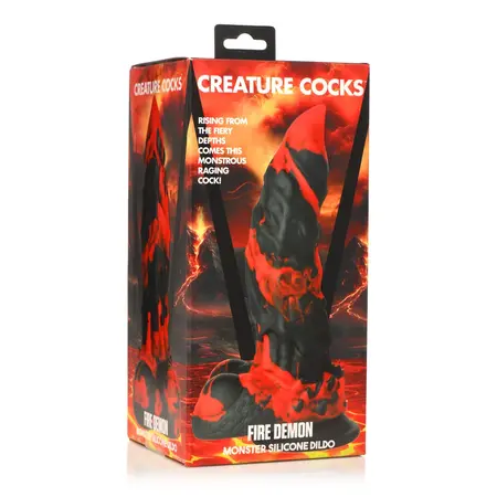 XR Brands Fire Demon Silicone Fantasy Model Red/Black Large