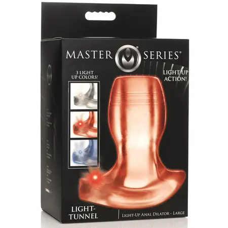 XR Brands Light-Tunnel Large Illuminated Dilator Clear TPE LED