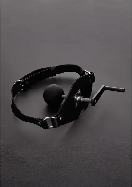 Shots Ouch! Adjustable Ball Gag with Leather Strap Black 8714273535757