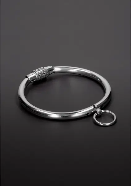 Master Series Steel Combination Lock Collar Medium - Secure Stainless Design