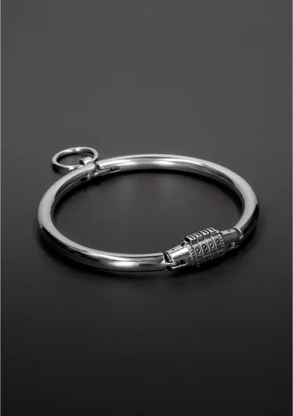 Master Series Steel Combination Lock Collar Medium - Secure Stainless Design