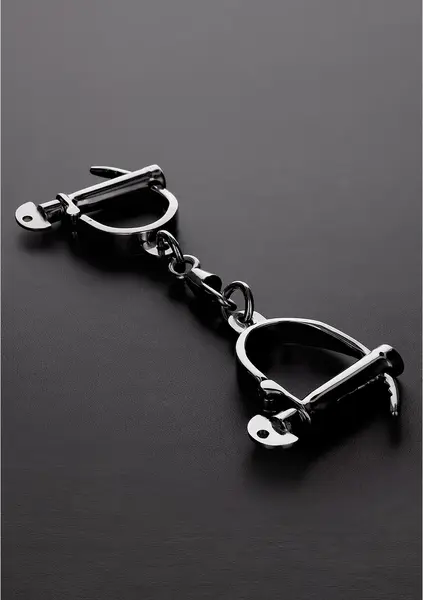 Sinner Gear Adjustable Darby Steel Handcuffs - Multi-Position Locking System