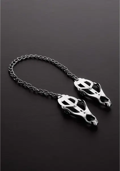 Sinner Gear Clover Adjustable Nipple Clamp with Sturdy Chain - Silver